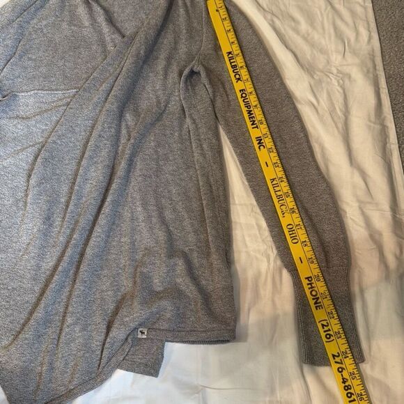 Abercrombie and Fitch womens asymetrical side zip sweater gray size small cozy s - Picture 9 of 11